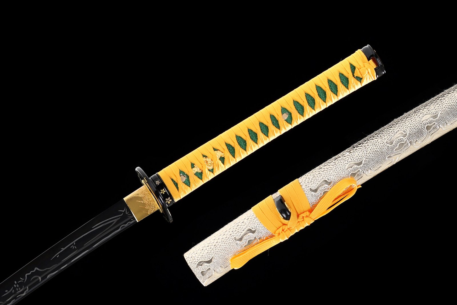 28" Orchid Handcrafted Knife (Golden Python Leather Scabbard) - Image 2