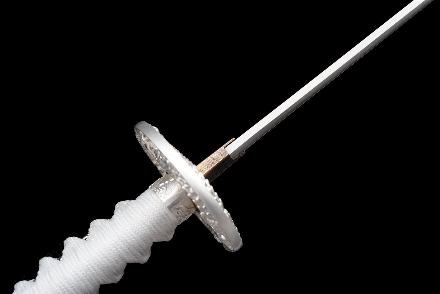 20-Inch T10 Burning Blade Samurai Sword "Little White Dragon" | 〖Performance〗, 60° Hardness - Image 4