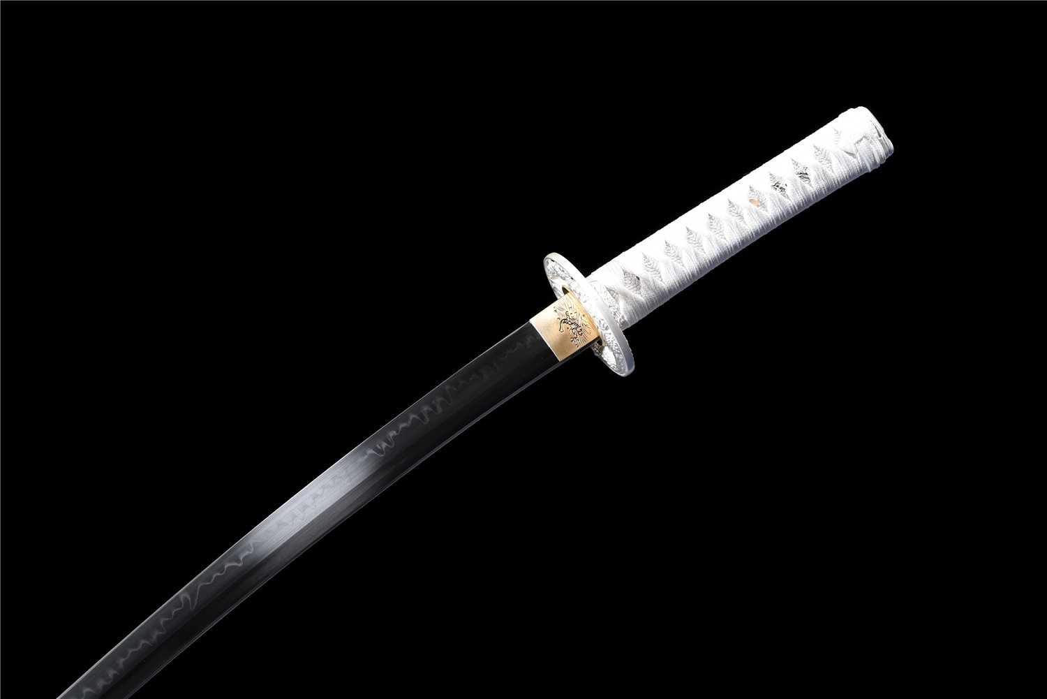 20-Inch T10 Burning Blade Samurai Sword "Little White Dragon" | 〖Performance〗, 60° Hardness - Image 5