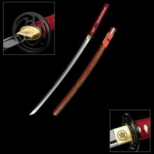 kinriko mitsudomoe koshirae katana with kogai