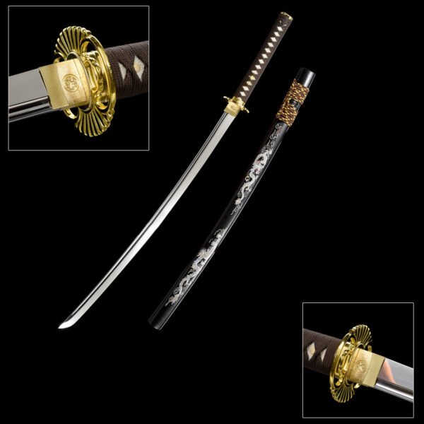 tori iaito with japanese flying crane motif