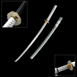 kinriko mitsudomoe koshirae katana with kogai